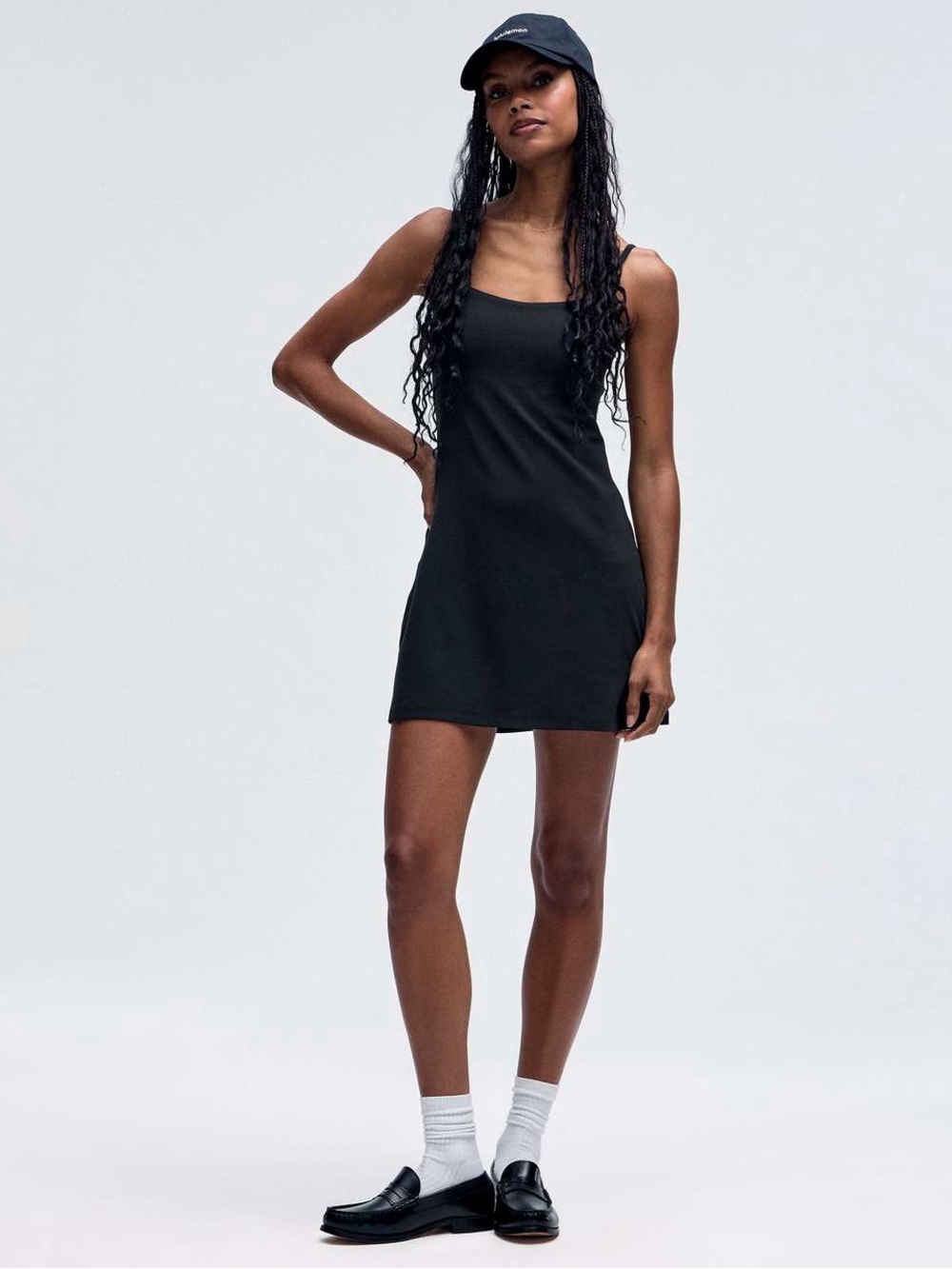 Black Lululemon Align Cami Dress with keyhole